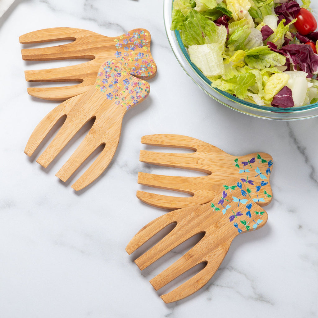Bamboo Bear Claw Salad Serving Set Serveware La Vie Bien Bamboo Bear Claw Salad Serving Set