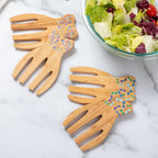 Bamboo Bear Claw Salad Serving Set Serveware La Vie Bien Bamboo Bear Claw Salad Serving Set