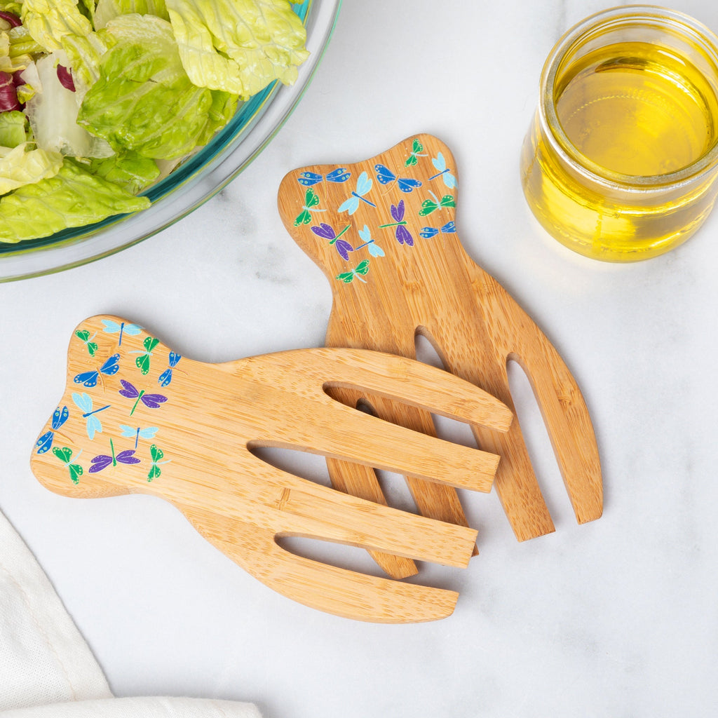Bamboo Bear Claw Salad Serving Set Serveware La Vie Bien Bamboo Bear Claw Salad Serving Set