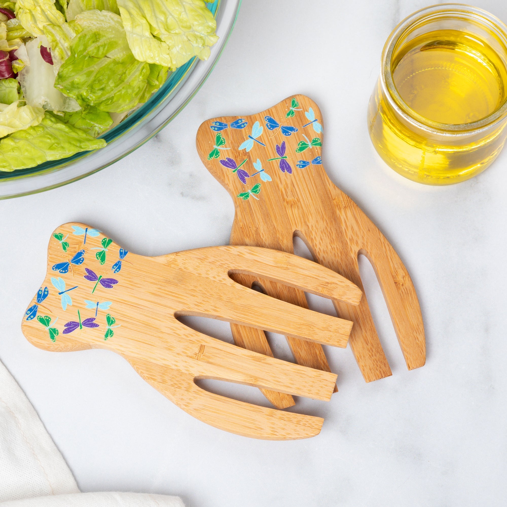 Bamboo Bear Claw Salad Serving Set Serveware La Vie Bien Bamboo Bear Claw Salad Serving Set
