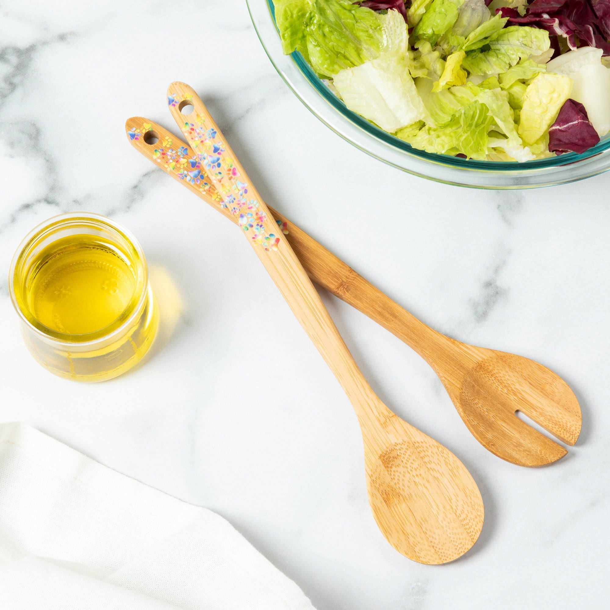 Bamboo Serving Spoon Set - Set of 2 Serveware La Vie Bien Bamboo Serving Spoon Set - Set of 2