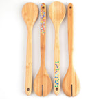 Bamboo Serving Spoon Set - Set of 2 Serveware La Vie Bien Bamboo Serving Spoon Set - Set of 2