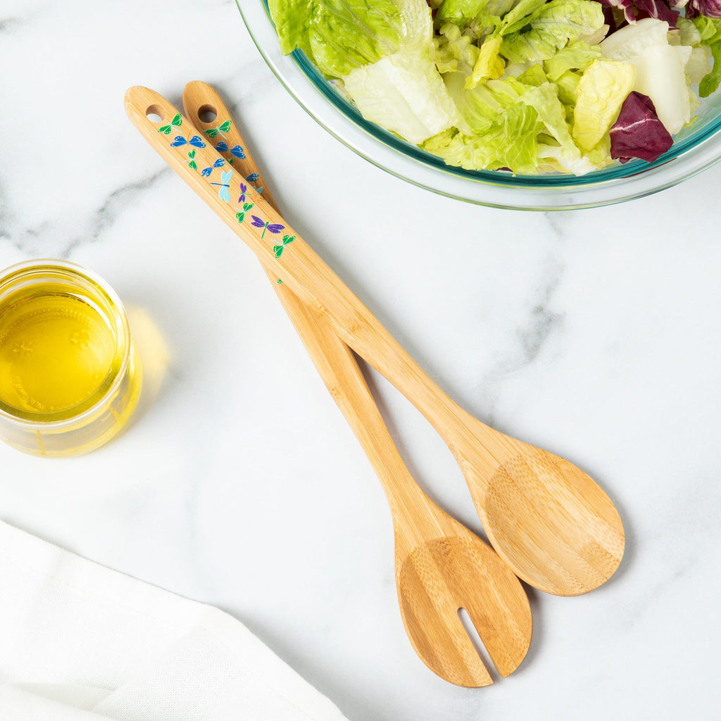 Bamboo Serving Spoon Set - Set of 2 Serveware La Vie Bien Bamboo Serving Spoon Set - Set of 2