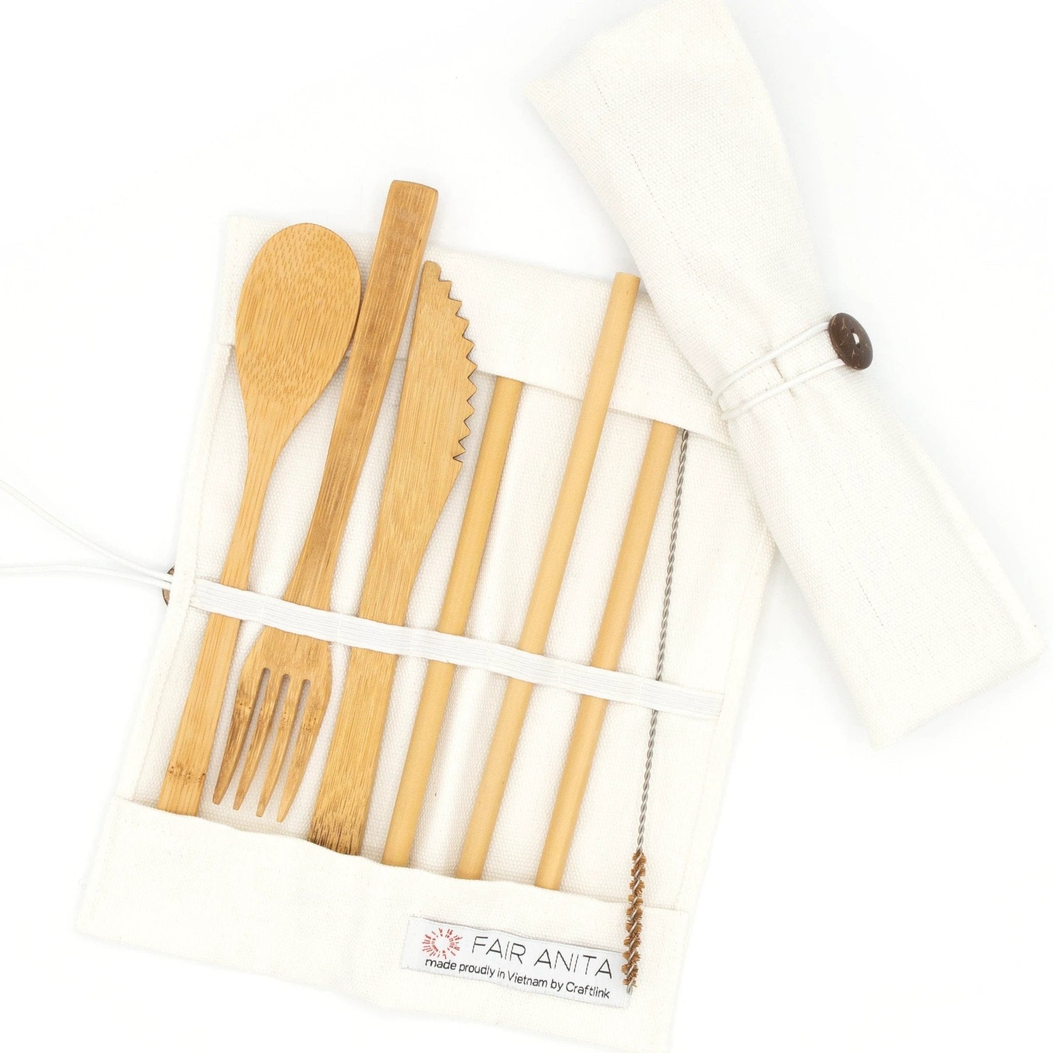 Bamboo Utensil and Straw Set by Fair Anita