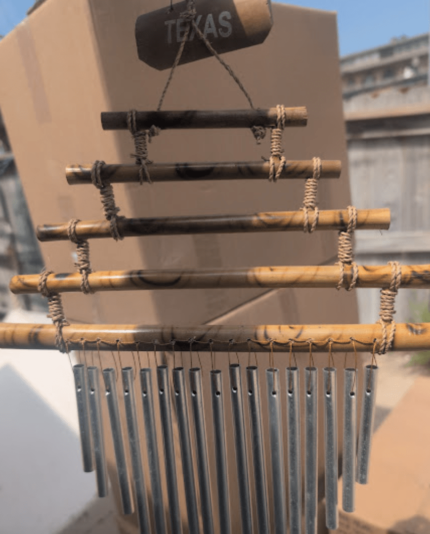 Bamboo with Metal Chime Wind Chime La Vie Bien Bamboo with Metal Chime Wind Chime