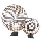 Bamileke Shield 12" Geometric Pattern La Vie Bien Bamileke Shield 12" Geometric Pattern