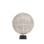 Bamileke Shield 12" Geometric Pattern La Vie Bien Bamileke Shield 12" Geometric Pattern