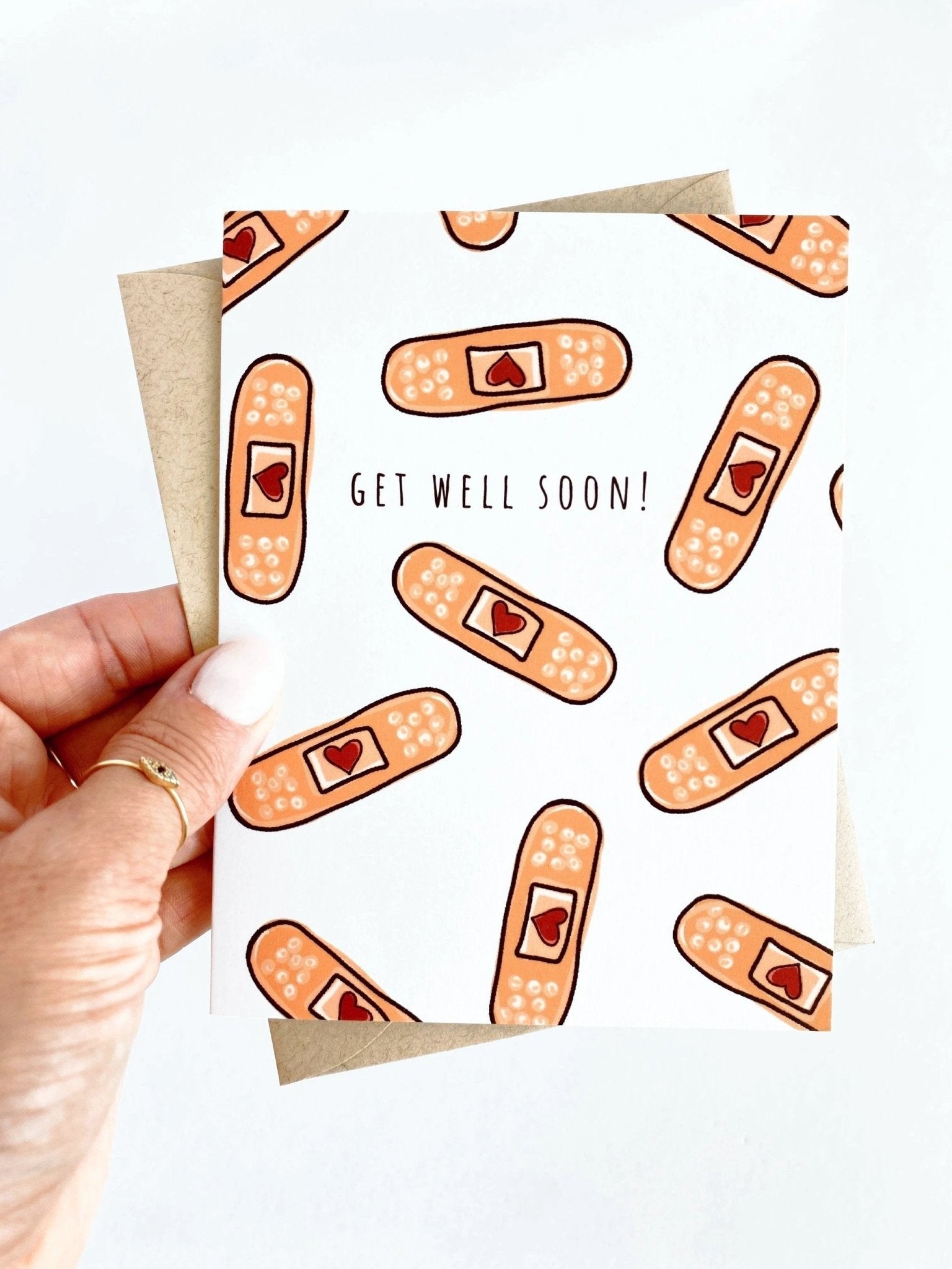 Bandaid Get Well Soon Card by Five Dot Post