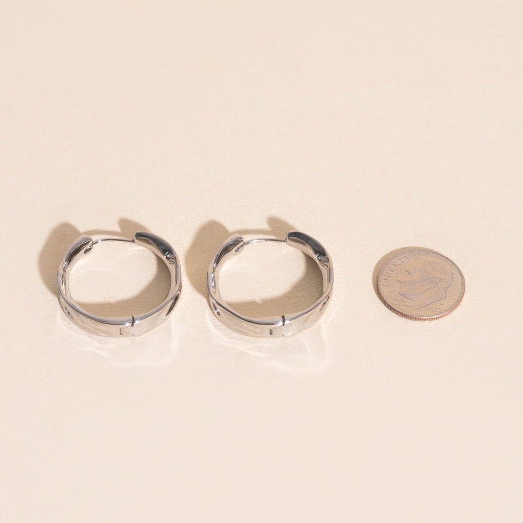Bangle Rounded Huggie Hoop Earrings Earrings La Vie Bien Bangle Rounded Huggie Hoop Earrings