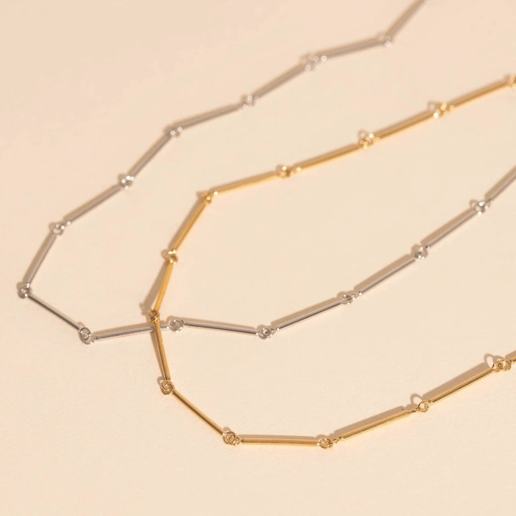 Bar Link Chain Necklace by Oh Clementine
