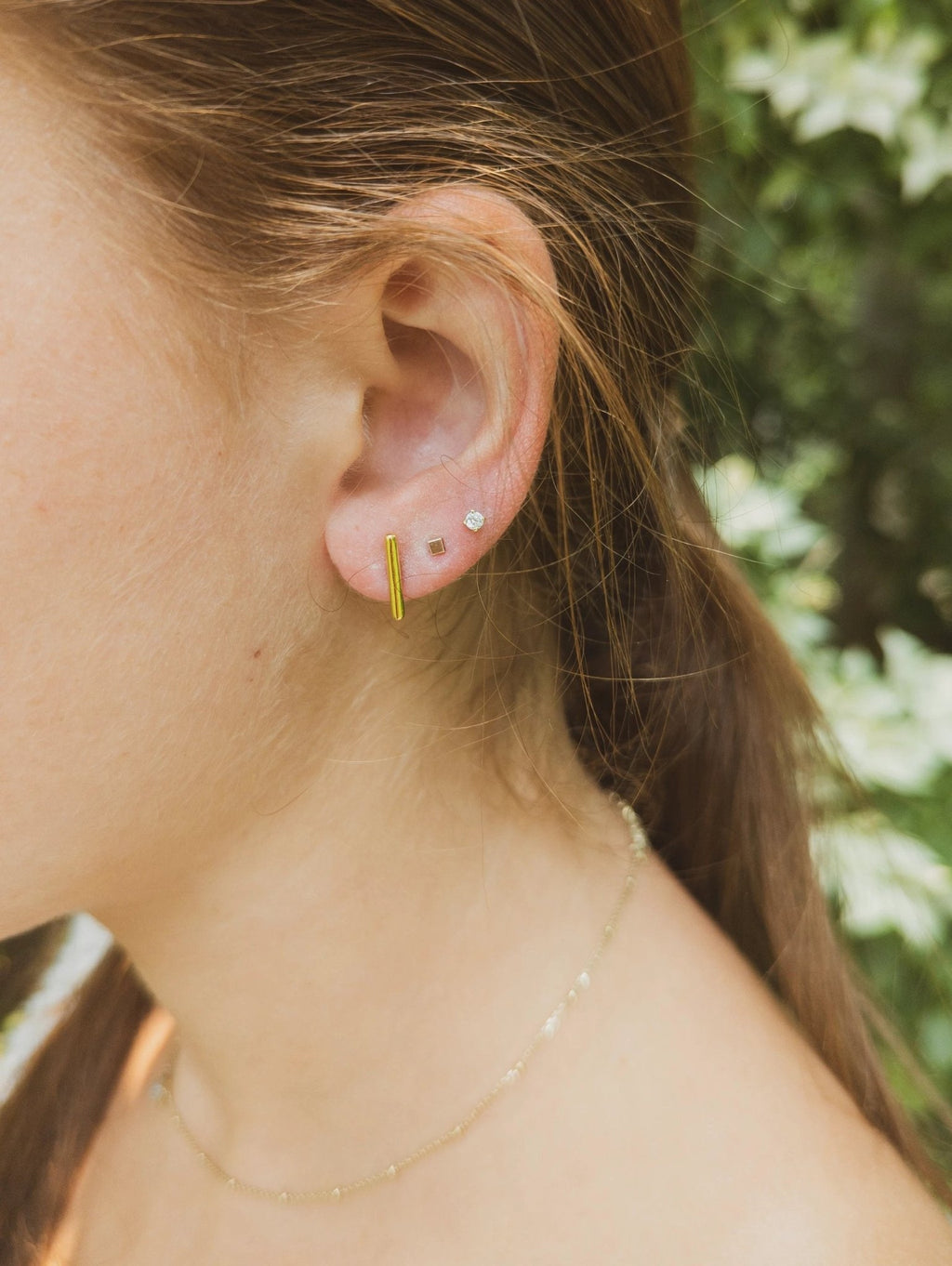 Bar Stud Earrings by Ash & Rose
