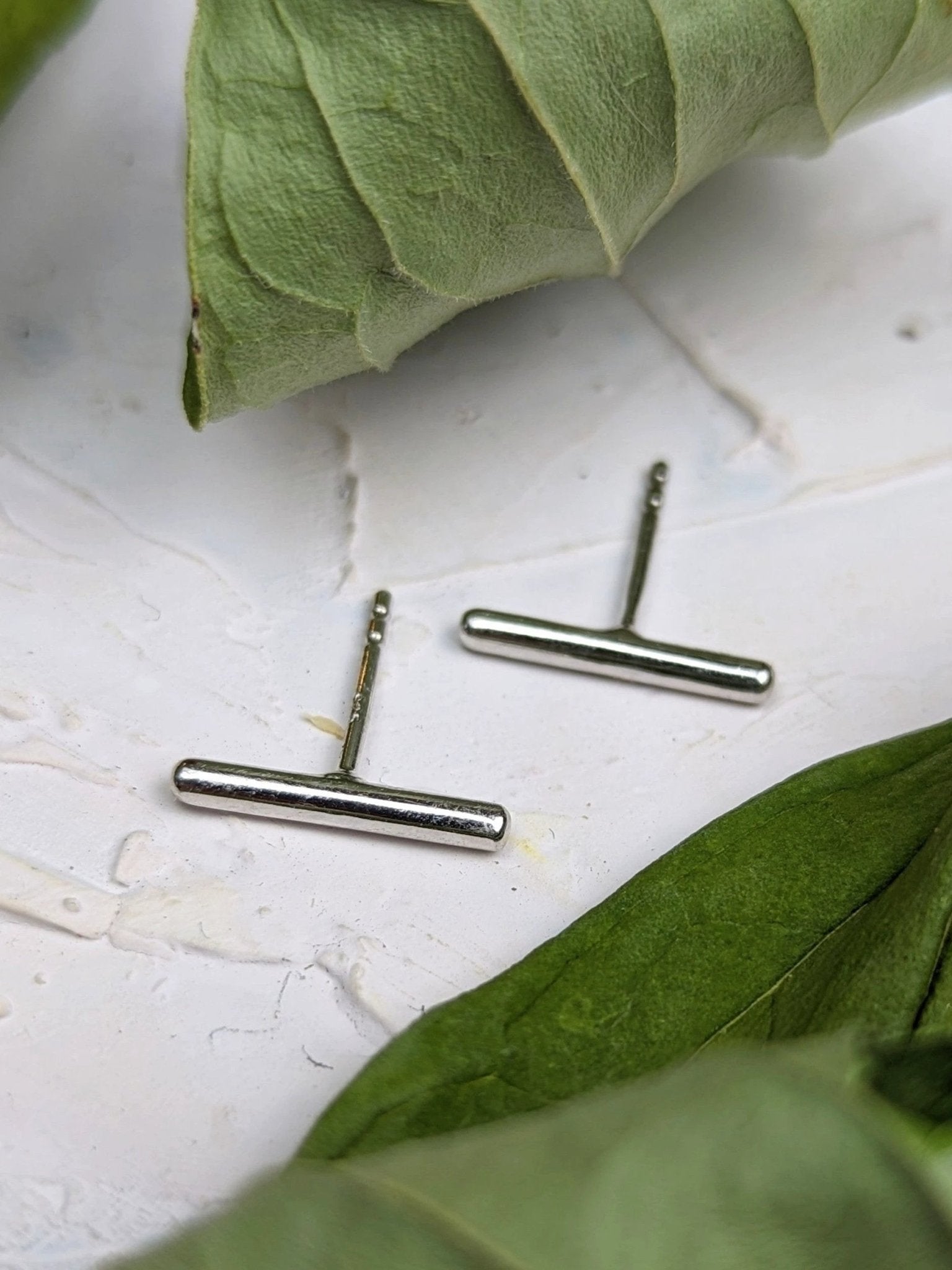 Bar Stud Earrings by Ash & Rose