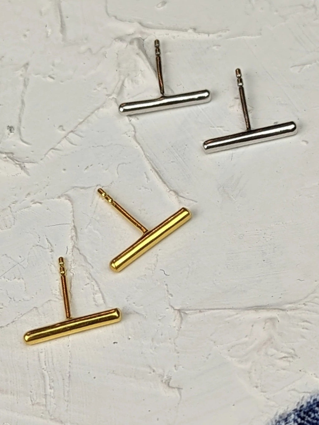 Bar Stud Earrings by Ash & Rose