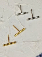 Bar Stud Earrings by Ash & Rose