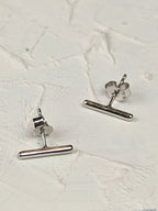 Bar Stud Earrings by Ash & Rose