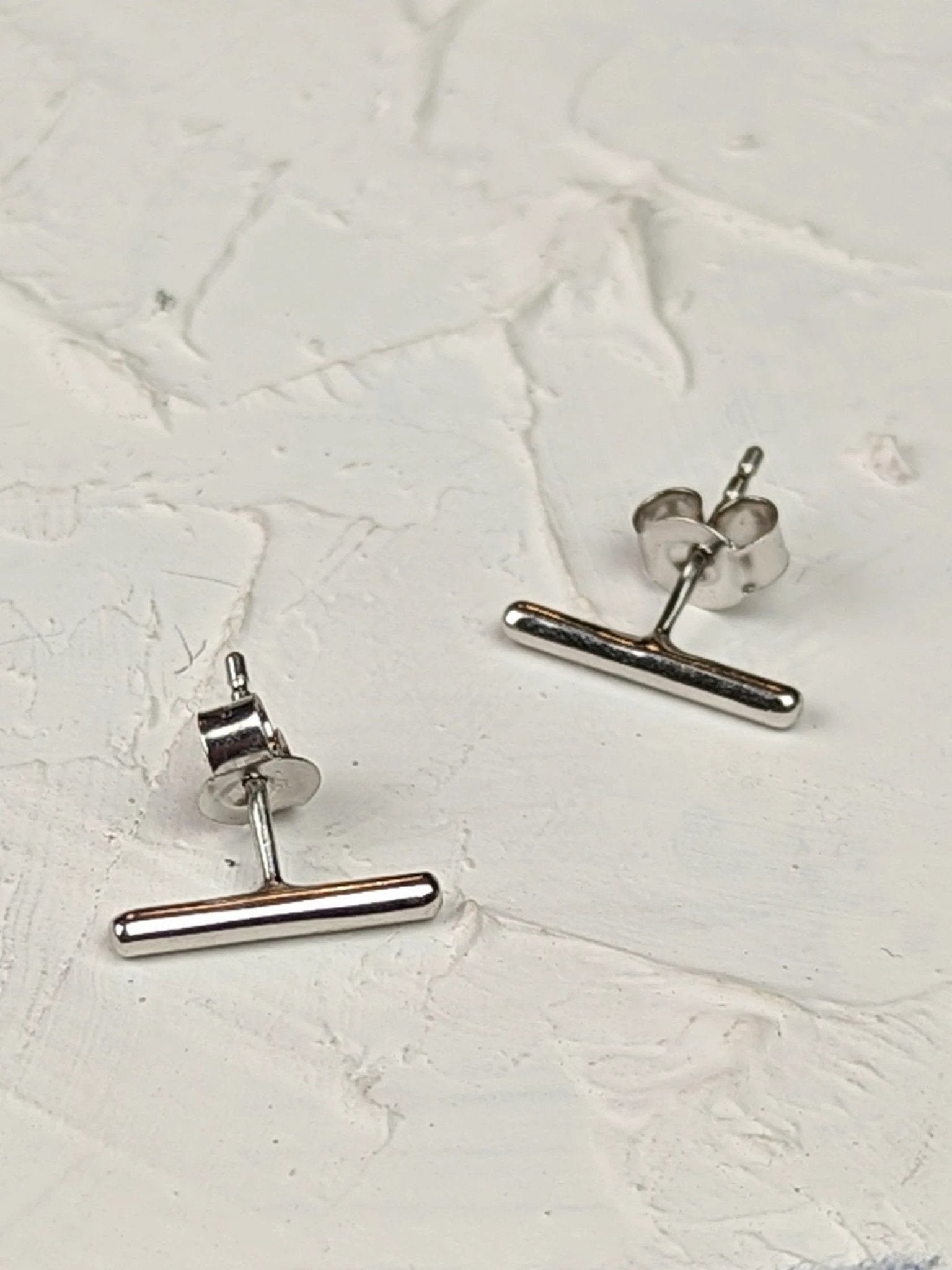 Bar Stud Earrings by Ash & Rose