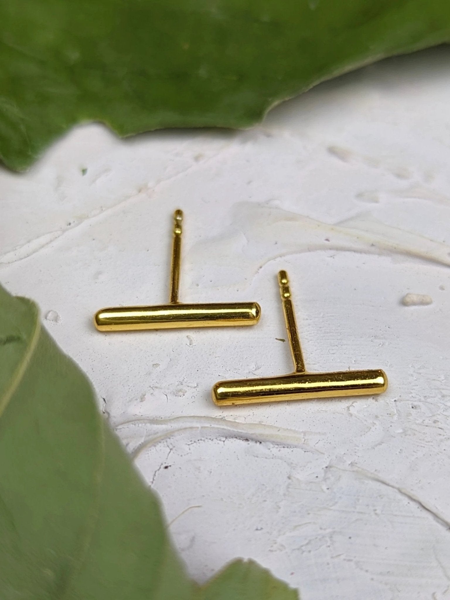 Bar Stud Earrings by Ash & Rose