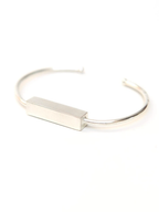 Bar Brushed Metal Cuff by Fair Anita
