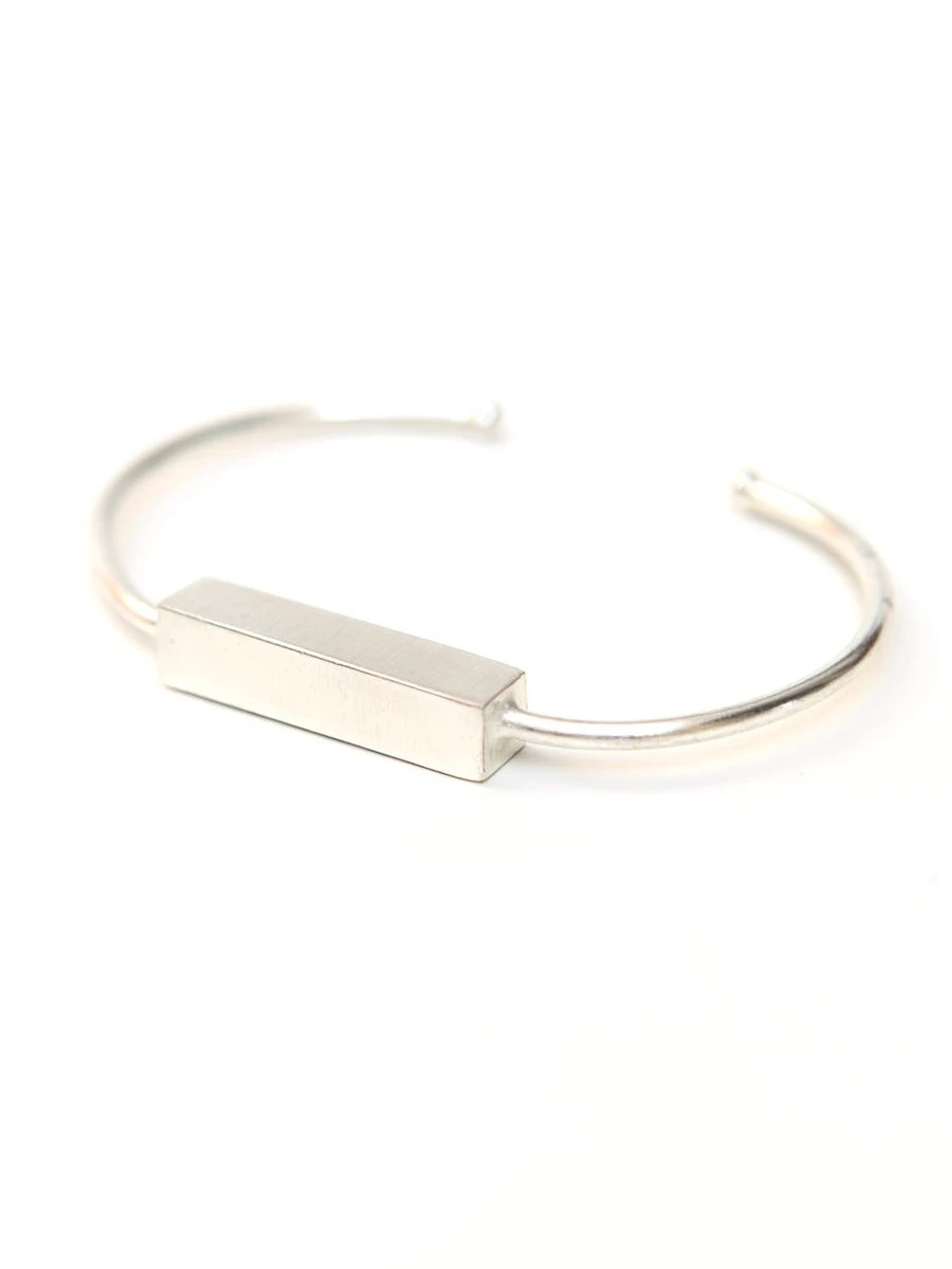 Bar Brushed Metal Cuff by Fair Anita