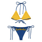 Barbados Flag All - Over Print Recycled String Bikini All - Over Print Recycled String Bikini La Vie Bien Barbados Flag All - Over Print Recycled String Bikini