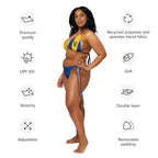 Barbados Flag All - Over Print Recycled String Bikini All - Over Print Recycled String Bikini La Vie Bien Barbados Flag All - Over Print Recycled String Bikini