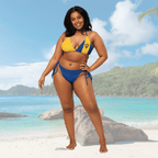 Barbados Flag All - Over Print Recycled String Bikini All - Over Print Recycled String Bikini La Vie Bien Barbados Flag All - Over Print Recycled String Bikini