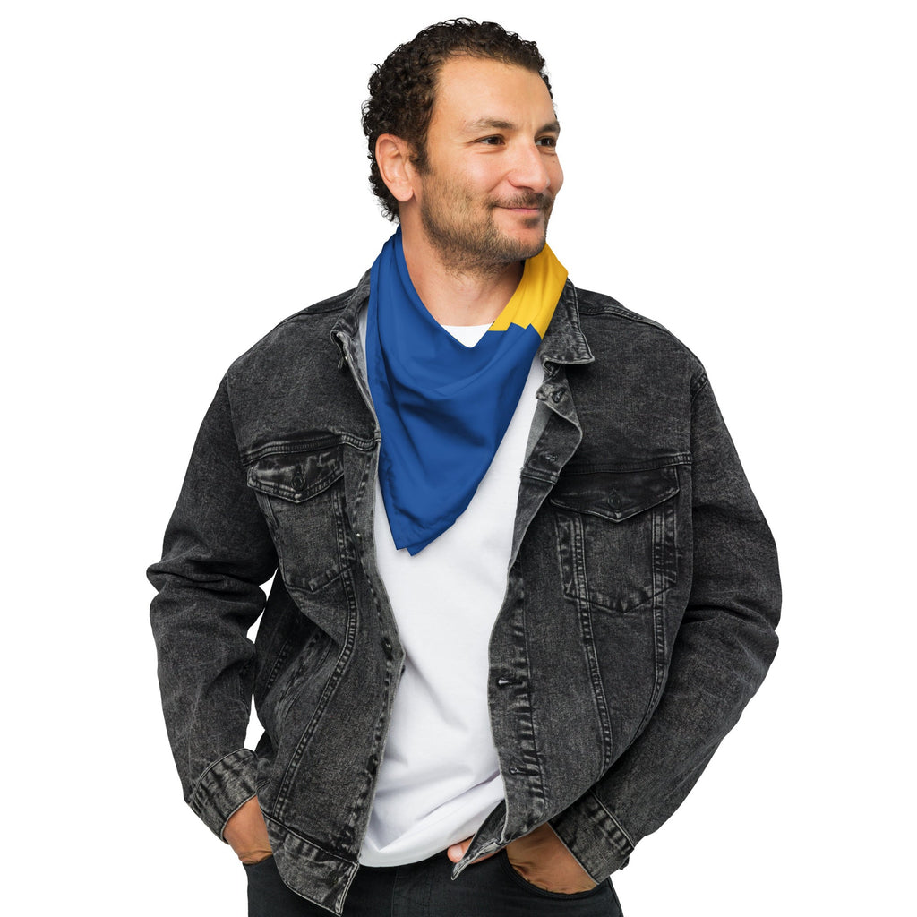 Barbados Flag Bandana All-Over Print Bandana La Vie Bien Barbados Flag Bandana