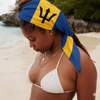 Barbados Flag Bandana All-Over Print Bandana La Vie Bien Barbados Flag Bandana