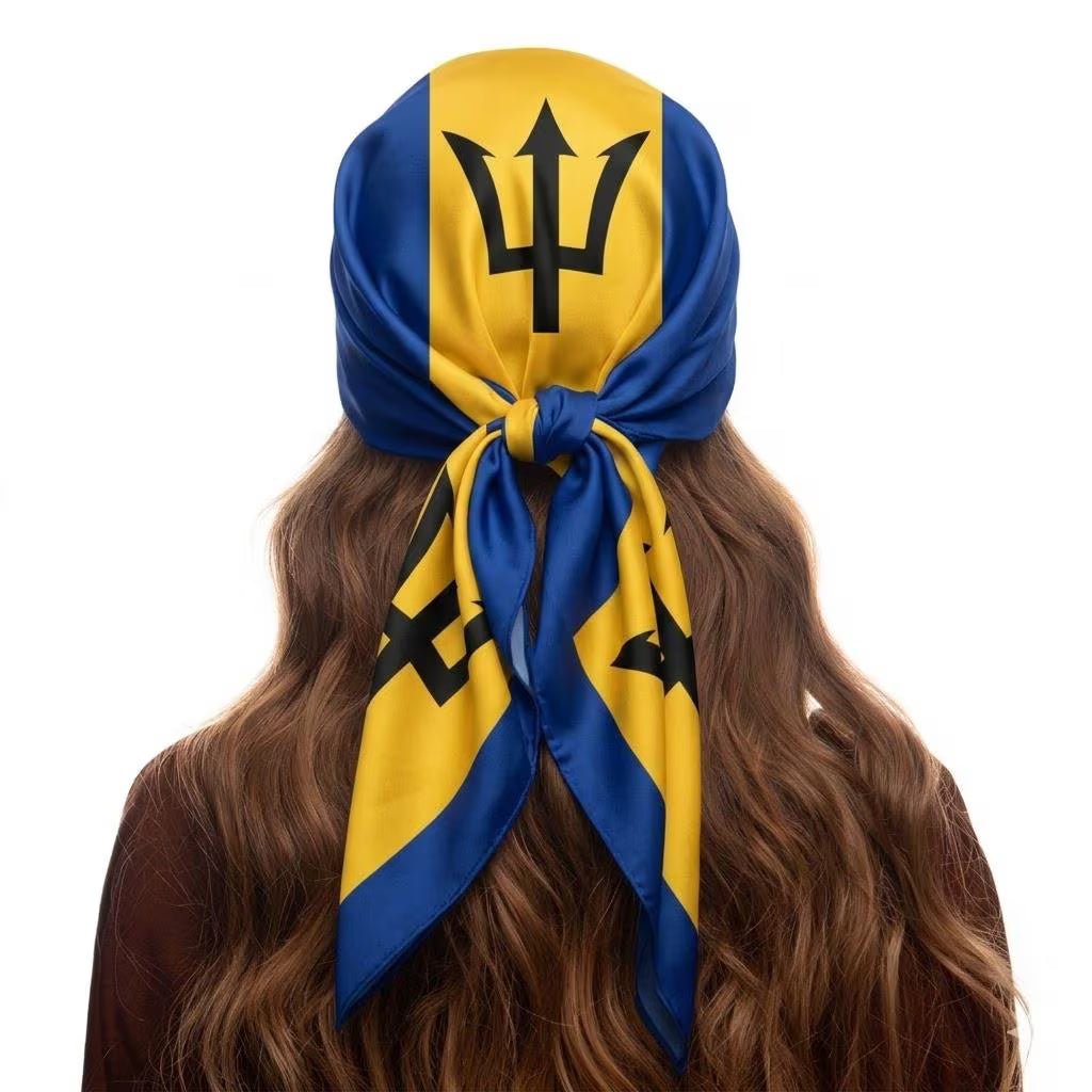 Barbados Flag Bandana All-Over Print Bandana La Vie Bien Barbados Flag Bandana