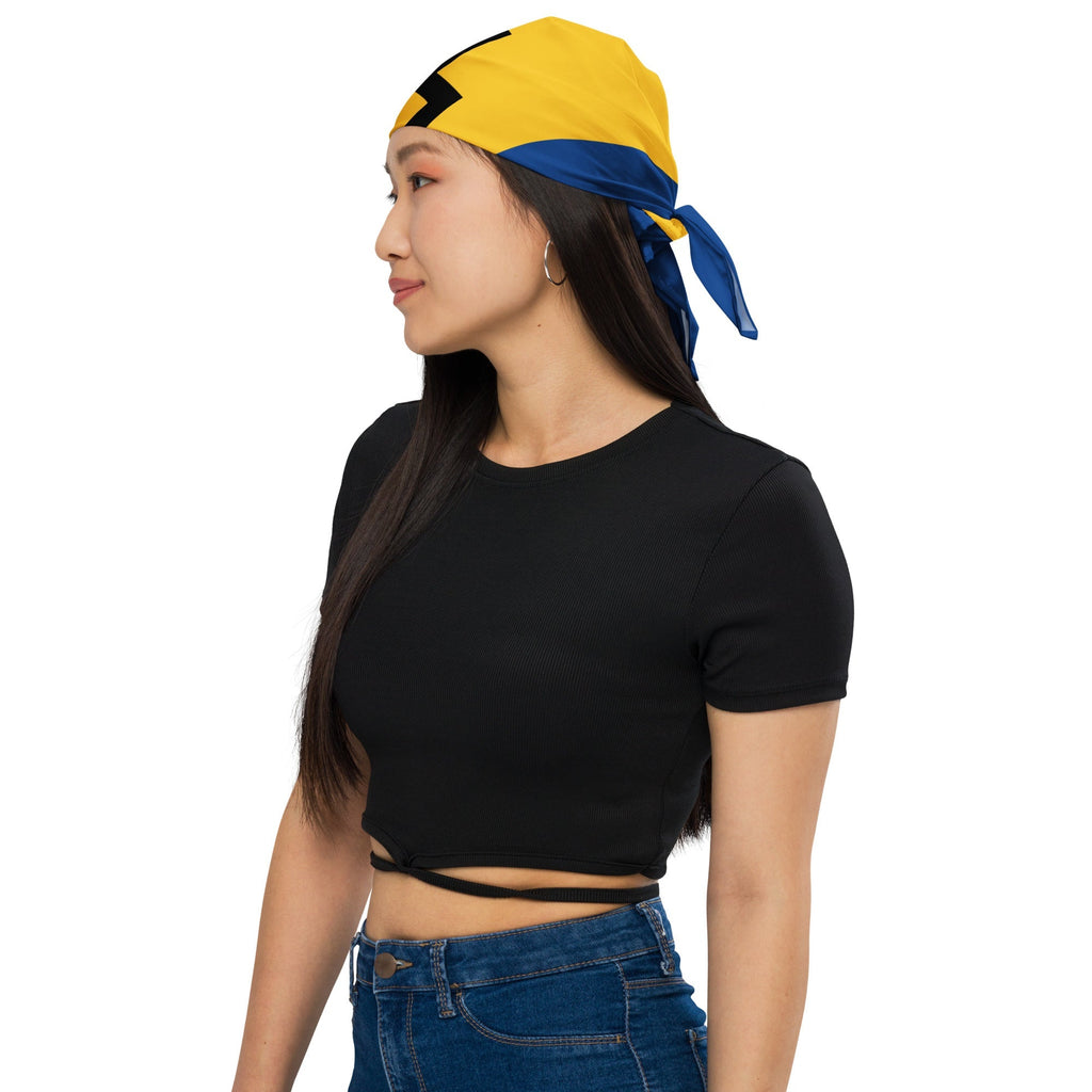 Barbados Flag Bandana All-Over Print Bandana La Vie Bien Barbados Flag Bandana