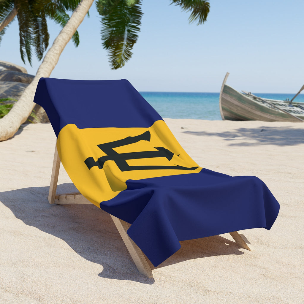 Barbados Flag Beach Towel Beach Towel (Generic Brand) La Vie Bien Barbados Flag Beach Towel