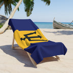 Barbados Flag Beach Towel Beach Towel (Generic Brand) La Vie Bien Barbados Flag Beach Towel