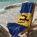Barbados Flag Beach Towel Beach Towel (Generic Brand) La Vie Bien Barbados Flag Beach Towel