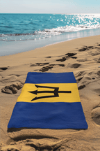 Barbados Flag Beach Towel Beach Towel (Generic Brand) La Vie Bien Barbados Flag Beach Towel