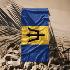 Barbados Flag Beach Towel Beach Towel (Generic Brand) La Vie Bien Barbados Flag Beach Towel