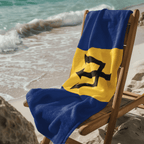 Barbados Flag Beach Towel | Quality & Long Lasting - 2 Sizes | Bajan Pride | Gift for Bajans Home Decor La Vie Bien Barbados Flag Beach Towel | Quality & Long Lasting - 2 Sizes | Bajan Pride | Gift for Bajans