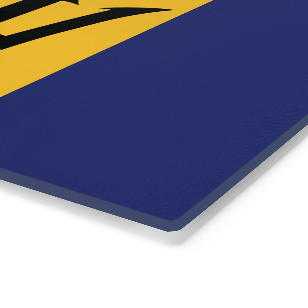 Barbados Flag Glass Cutting Board Glass Cutting Board La Vie Bien Barbados Flag Glass Cutting Board