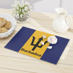 Barbados Flag Glass Cutting Board Glass Cutting Board La Vie Bien Barbados Flag Glass Cutting Board