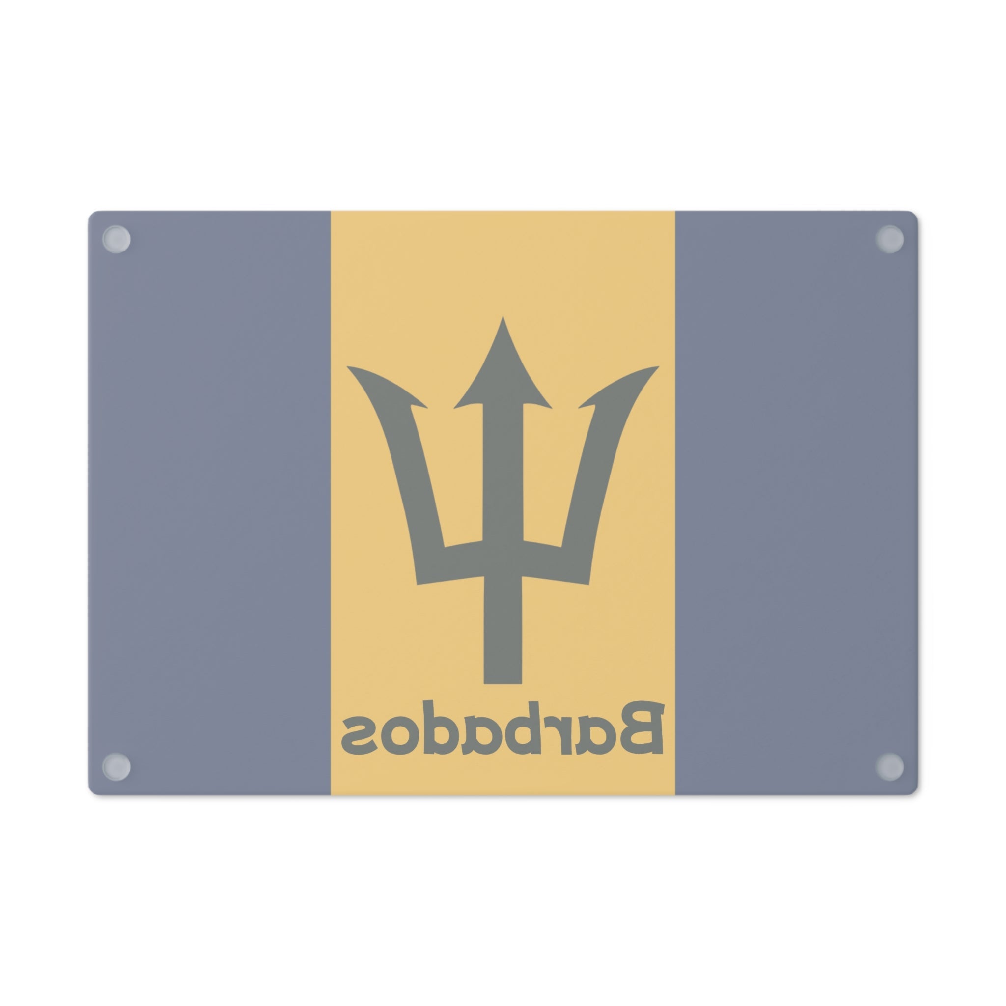 Barbados Flag Glass Cutting Board Glass Cutting Board La Vie Bien Barbados Flag Glass Cutting Board