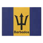 Barbados Flag Glass Cutting Board Glass Cutting Board La Vie Bien Barbados Flag Glass Cutting Board