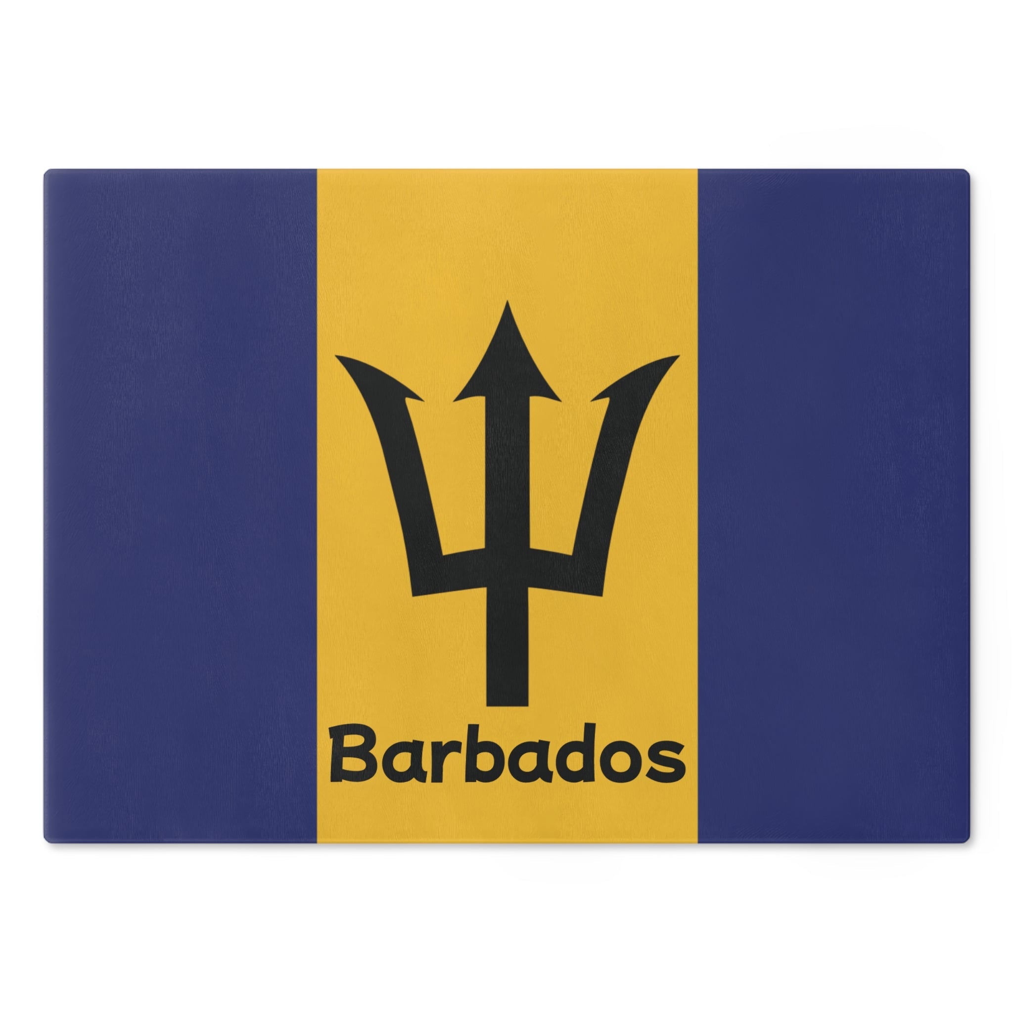 Barbados Flag Glass Cutting Board Glass Cutting Board La Vie Bien Barbados Flag Glass Cutting Board