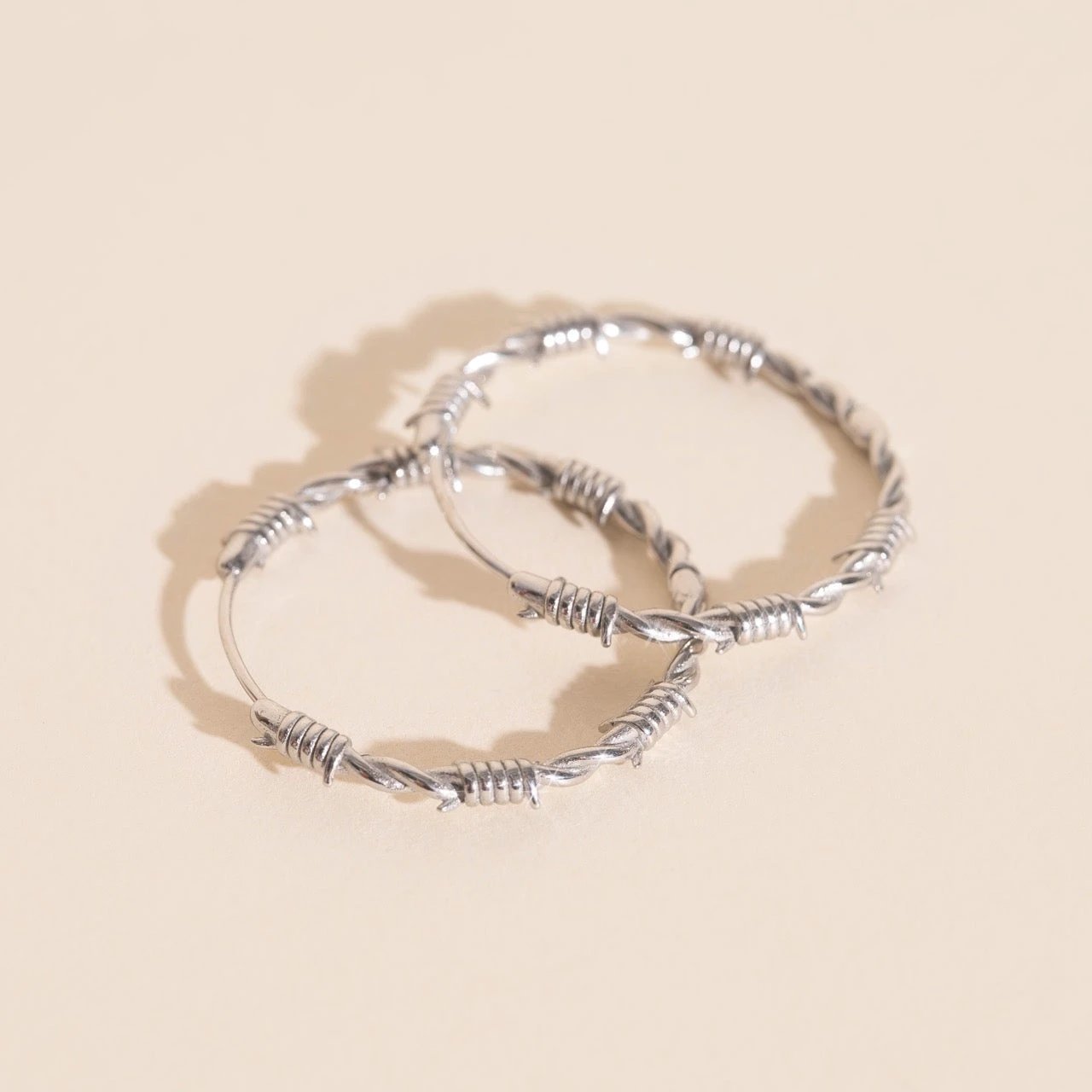 Barbed Wire Huggie Hoop Earrings by Oh Clementine