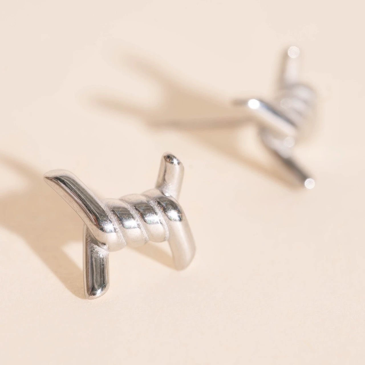 Barbed Wire Stud Earrings by Oh Clementine
