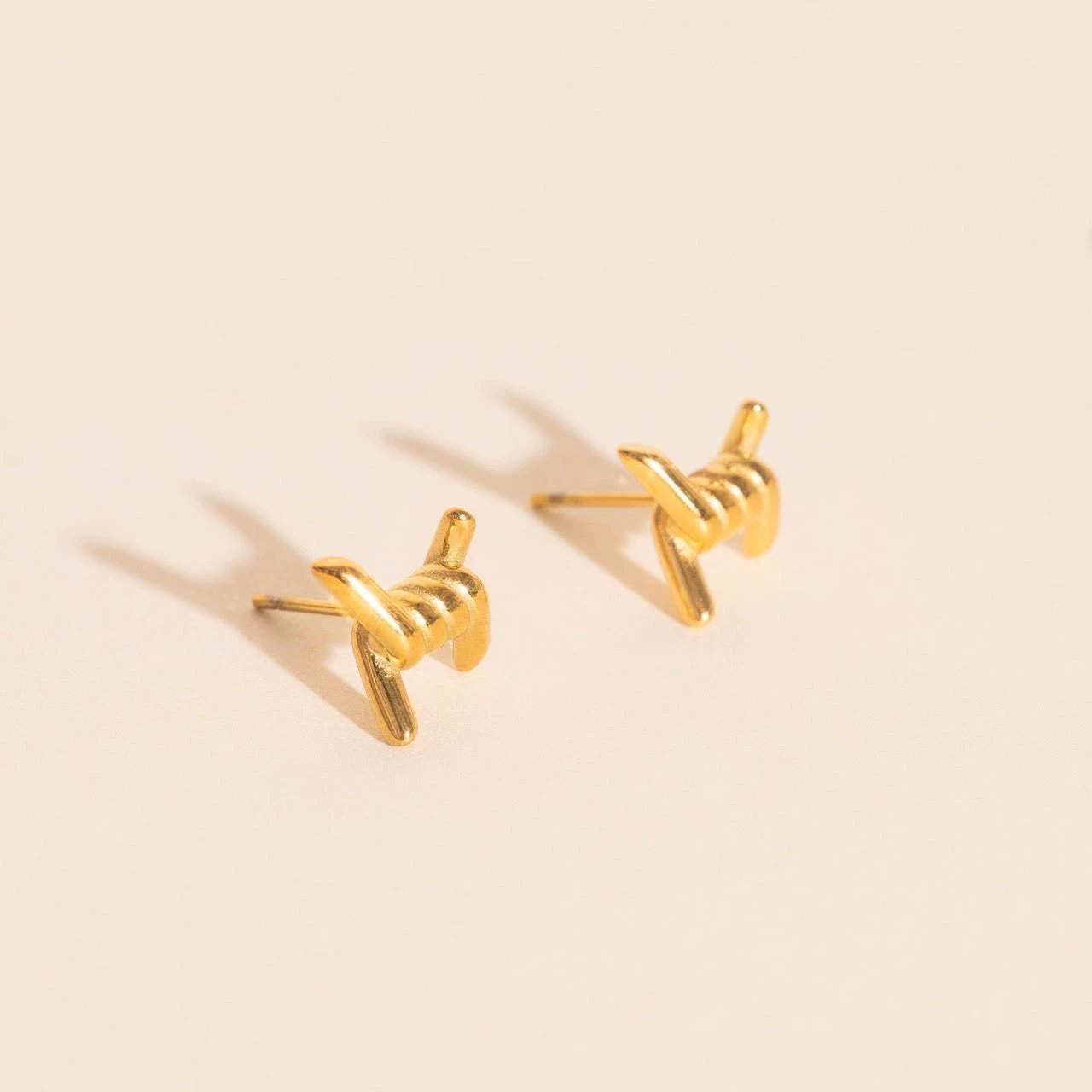 Barbed Wire Stud Earrings by Oh Clementine