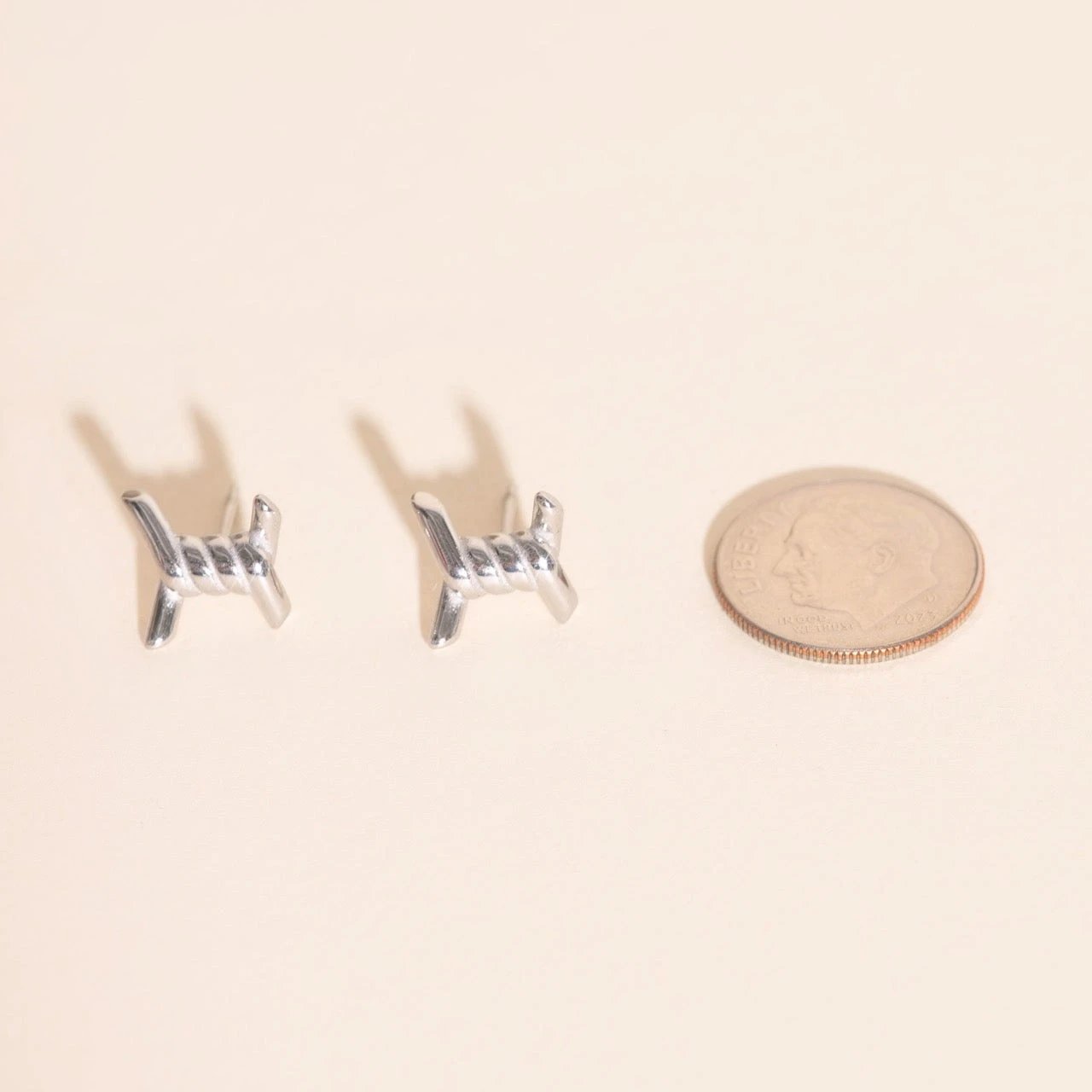 Barbed Wire Stud Earrings by Oh Clementine