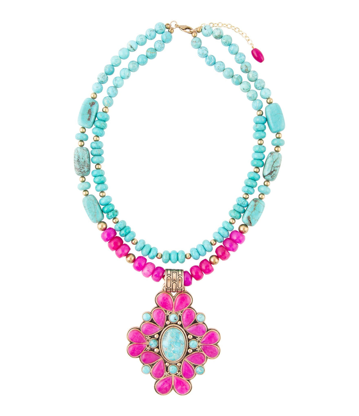 Barcelona Pink Agate Cross Golden Pendant Necklace Necklaces La Vie Bien Barcelona Pink Agate Cross Golden Pendant Necklace