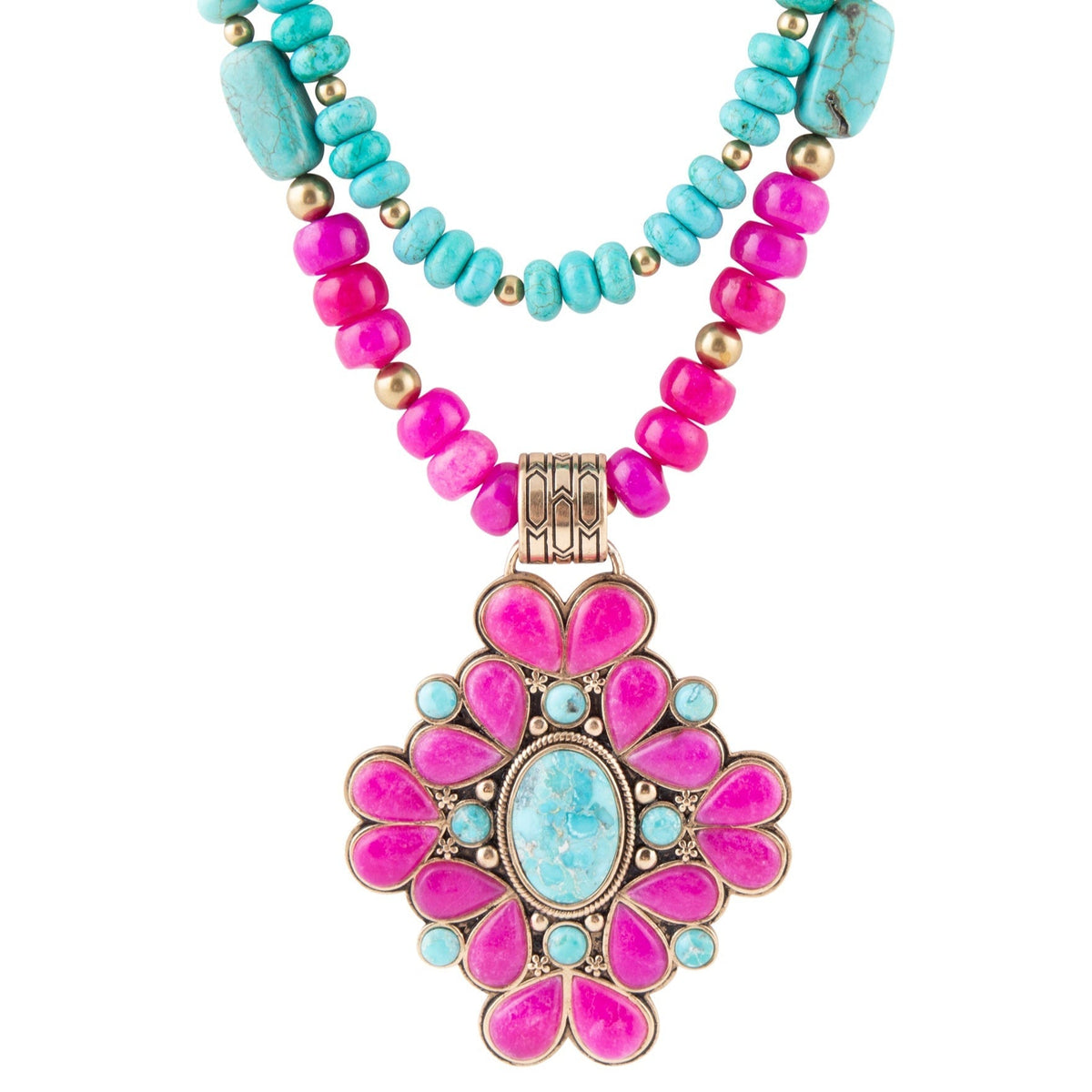 Barcelona Pink Agate Cross Golden Pendant Necklace Necklaces La Vie Bien Barcelona Pink Agate Cross Golden Pendant Necklace