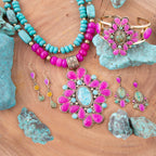 Barcelona Pink Agate Cross Golden Pendant Necklace Necklaces La Vie Bien Barcelona Pink Agate Cross Golden Pendant Necklace