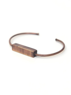 Bar Brushed Metal Cuff by Fair Anita