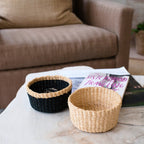 Black Small Round Tray - Mini Trinket Basket | LIKHÂ by LIKHÂ